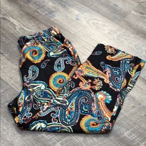 Jcrew paisley design silk pants